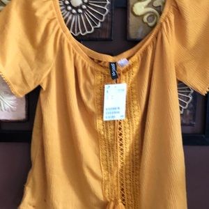 Burnt yellow H&M blouse
